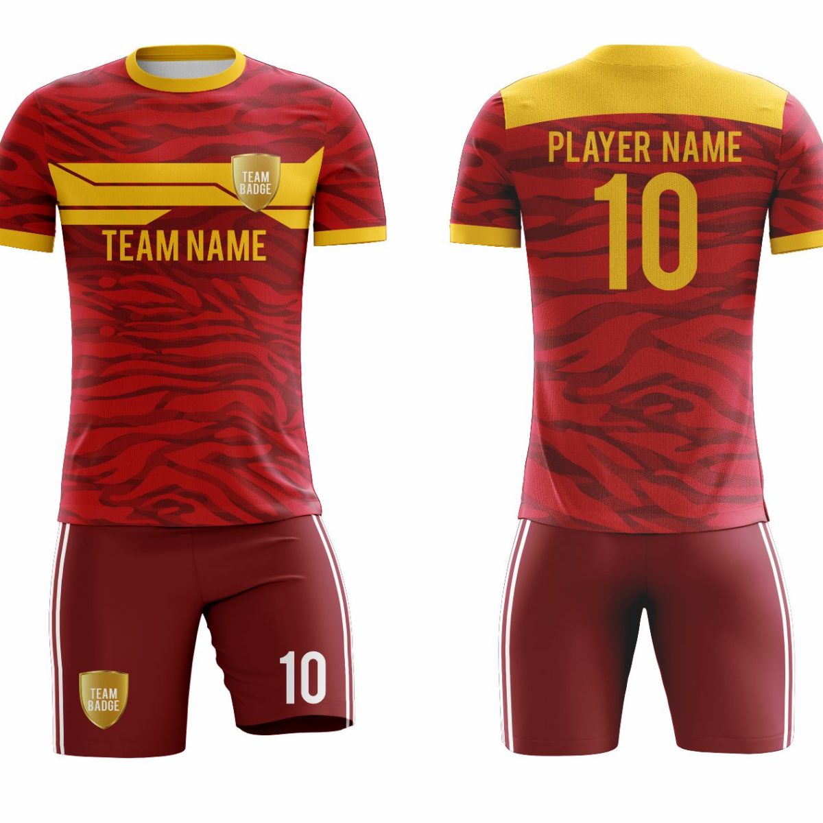 SB 1038 Red Custom Sublimated Football Match Shirt Adult & Youth Unisex