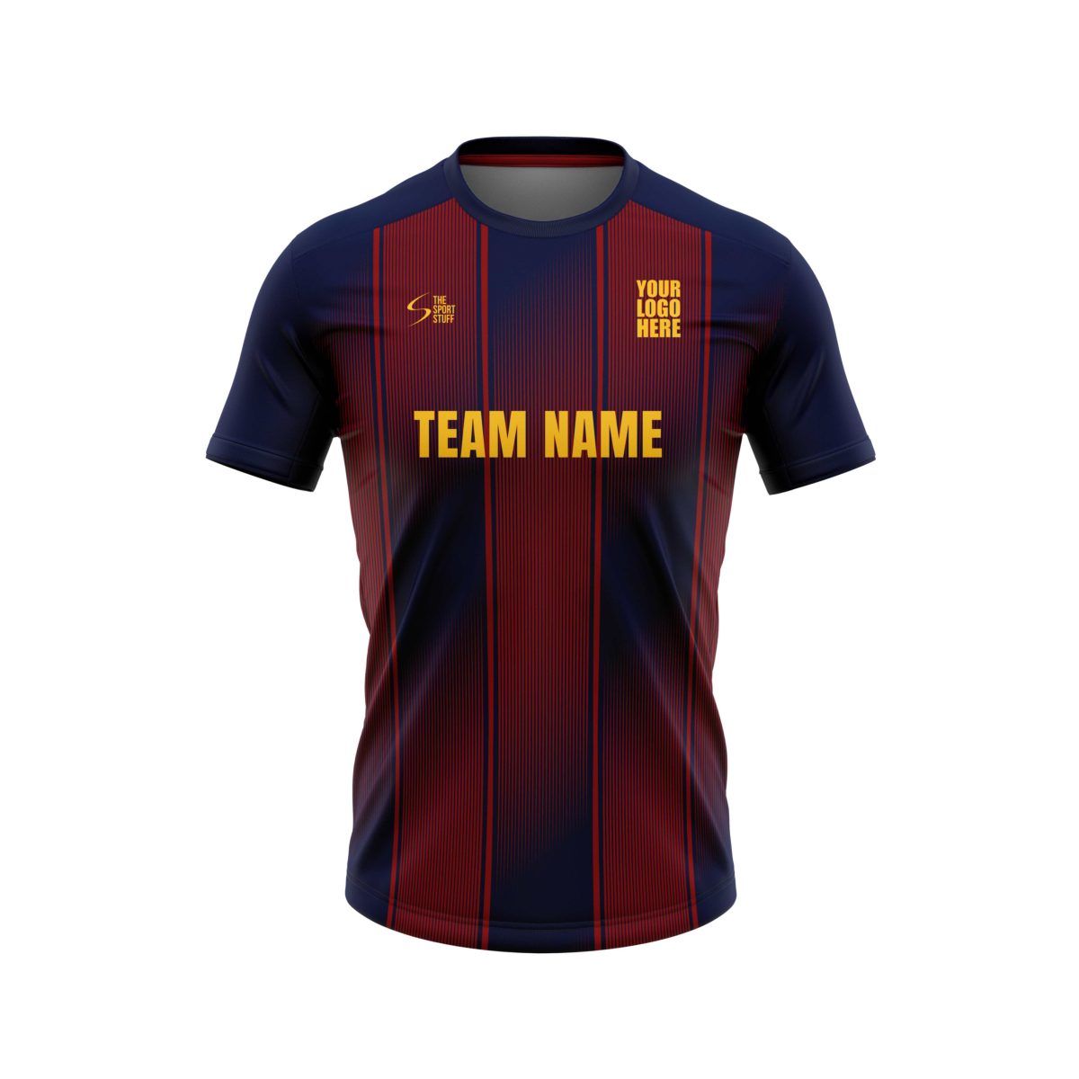 Blue Red Stripes Football Custom Jersey